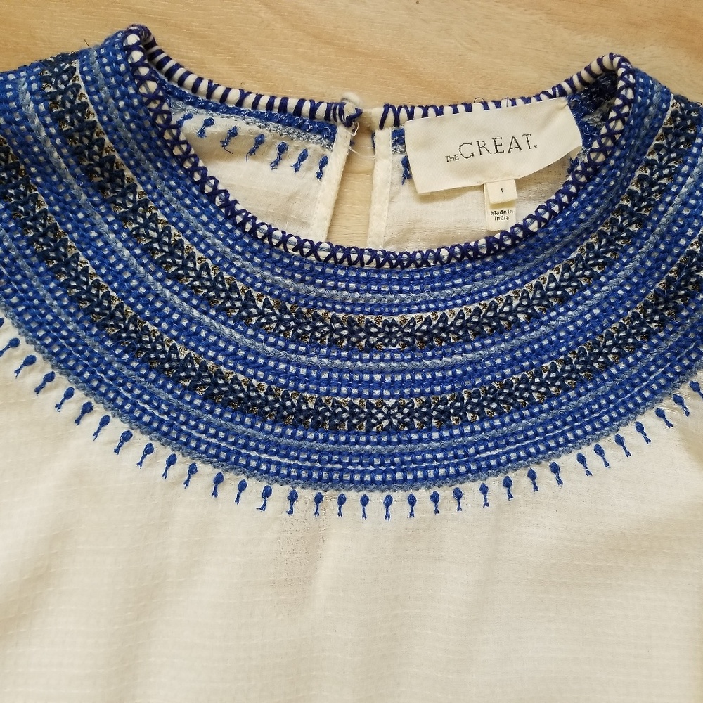 NWOT *THE GREAT* Blouse with Amazing Embroidery, 1